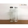 Juice Bottle 300ml. (Tall) Cover White - 300ml. Round Bottle Glass Juice